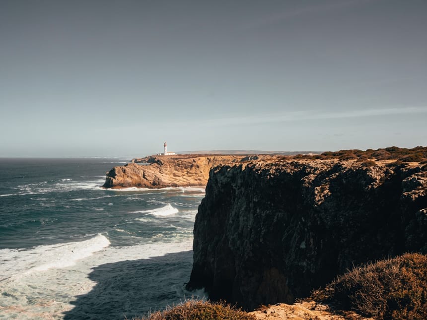 Cliffs and Atlantic swell at Sagres